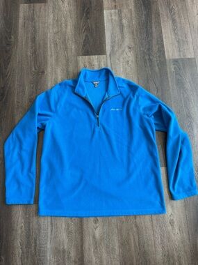 Eddie Bauer Blue Fleece Pullover Men’s size Tall XL